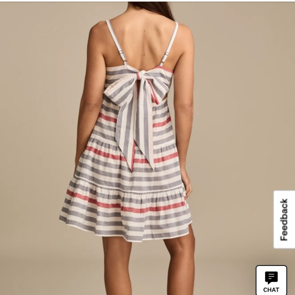 Lucky Brand Striped Bow Back Dress